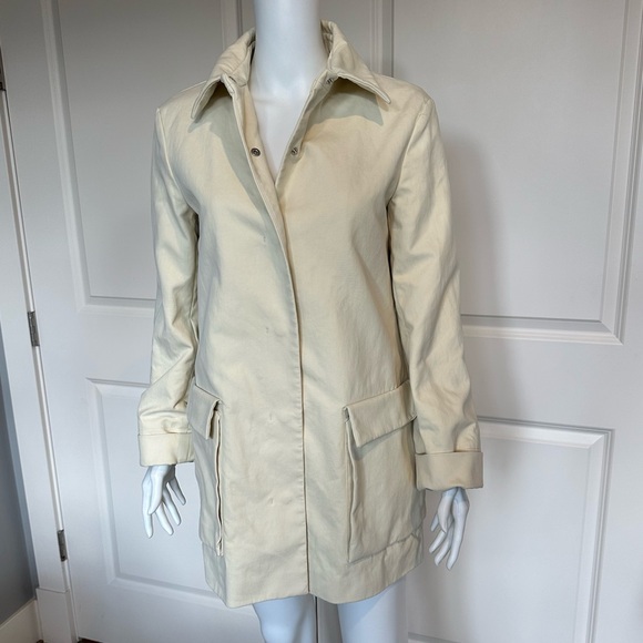 Jil Sander Cotton Jacket Size 34 (US 2) Hidden Snap Closure with Pockets - Picture 6 of 15